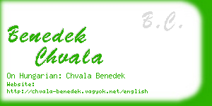 benedek chvala business card